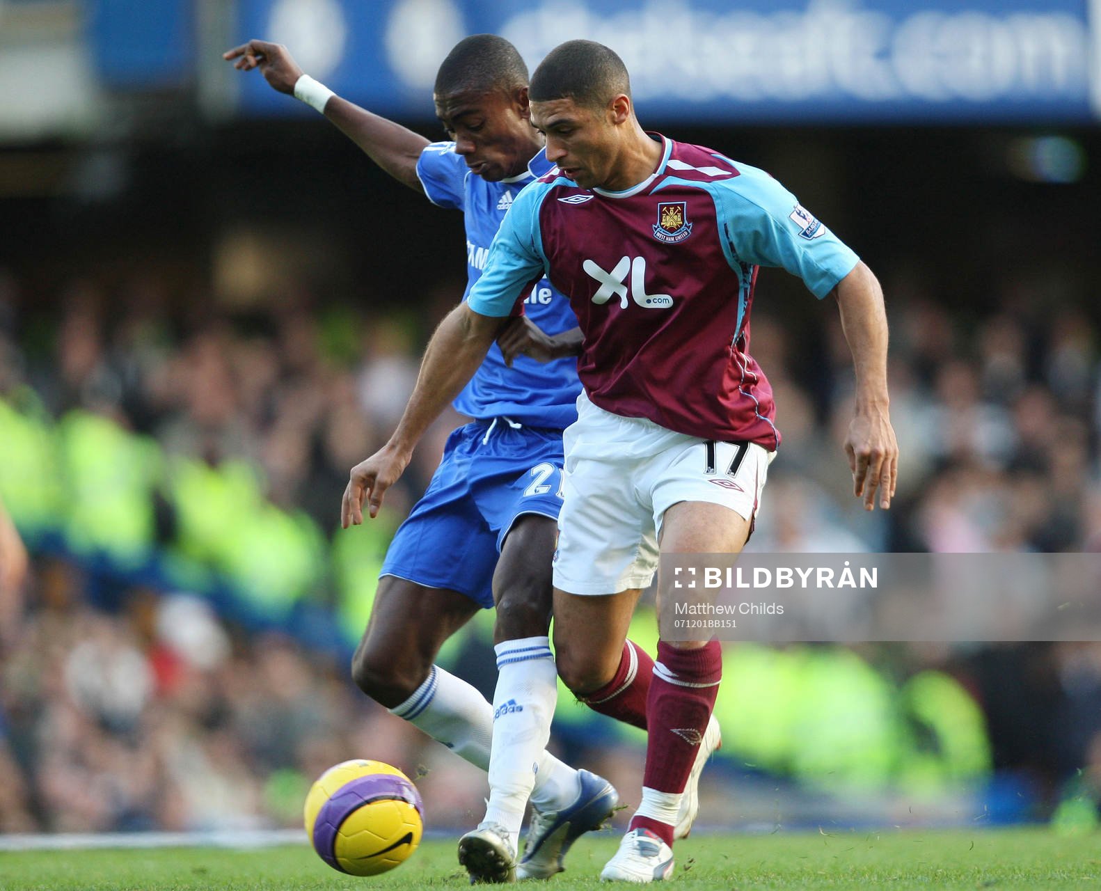 Salomon Kalou, Chelsea och Hayden Mullins, West Ham
