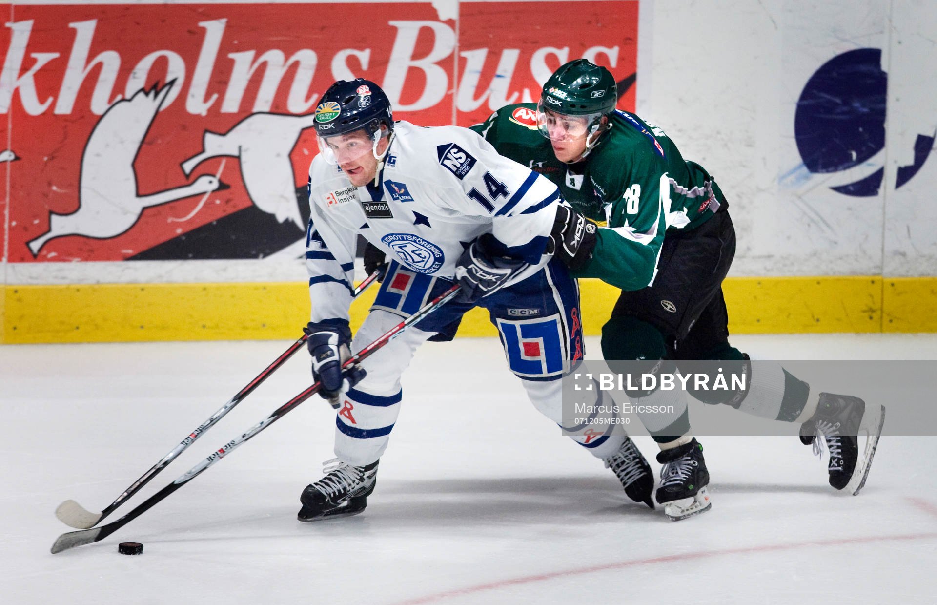 Jesper Ollas, Leksand, och Dmitriy Naumov, Hammarby