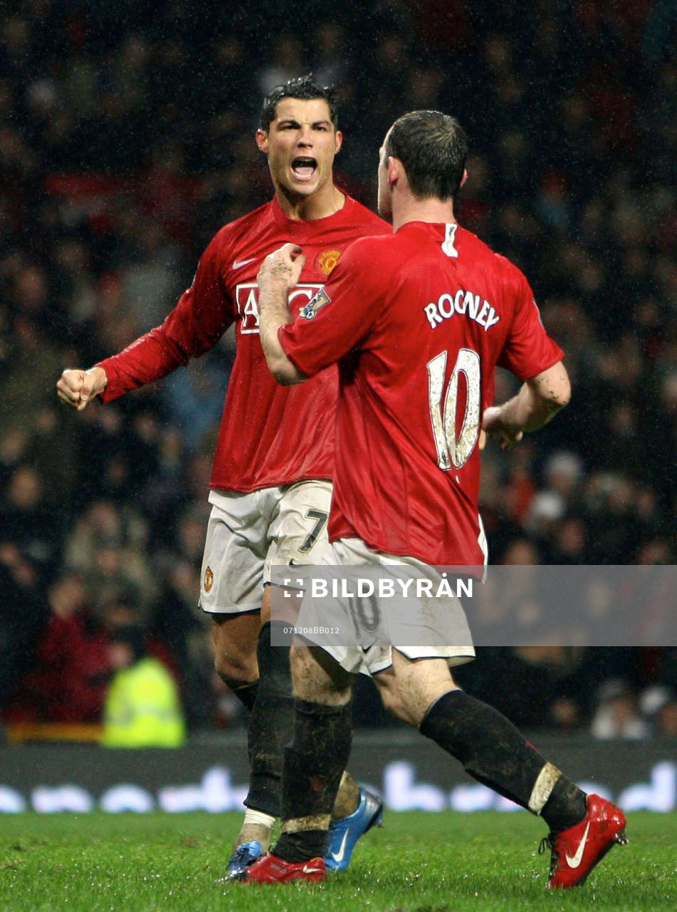 Cristiano Ronaldo och Wayne Rooney, Manchester (Jubel)