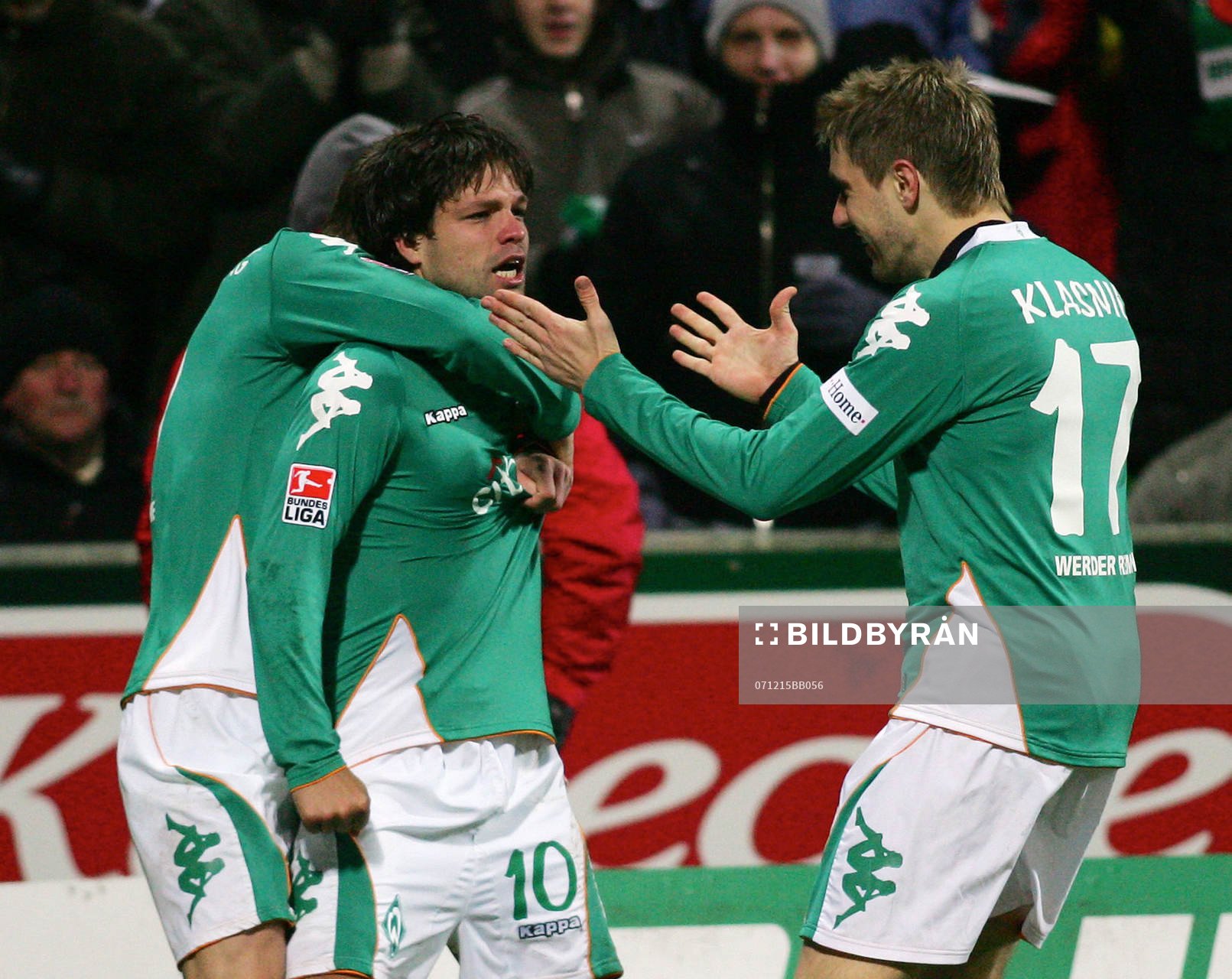  Markus Rosenberg, Diego och Ivan Klasnic, jubel.