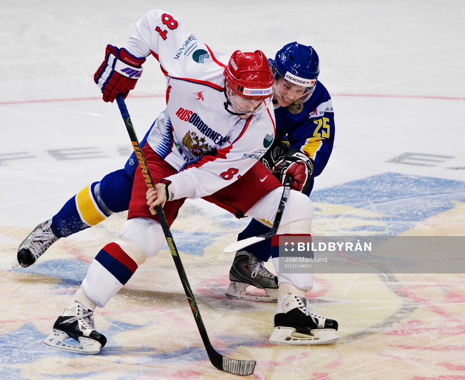 Fedor Fedorov, Ryssland, och Johan Harju, Sverige, i kamp