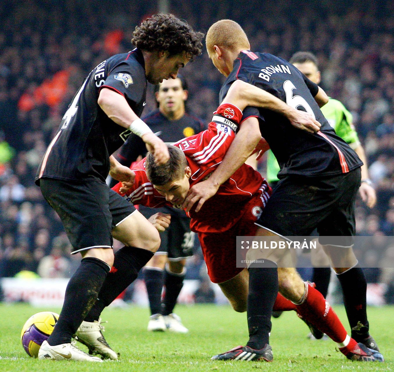 Steven Gerrard, Owen Hargreaves och Wes Brown