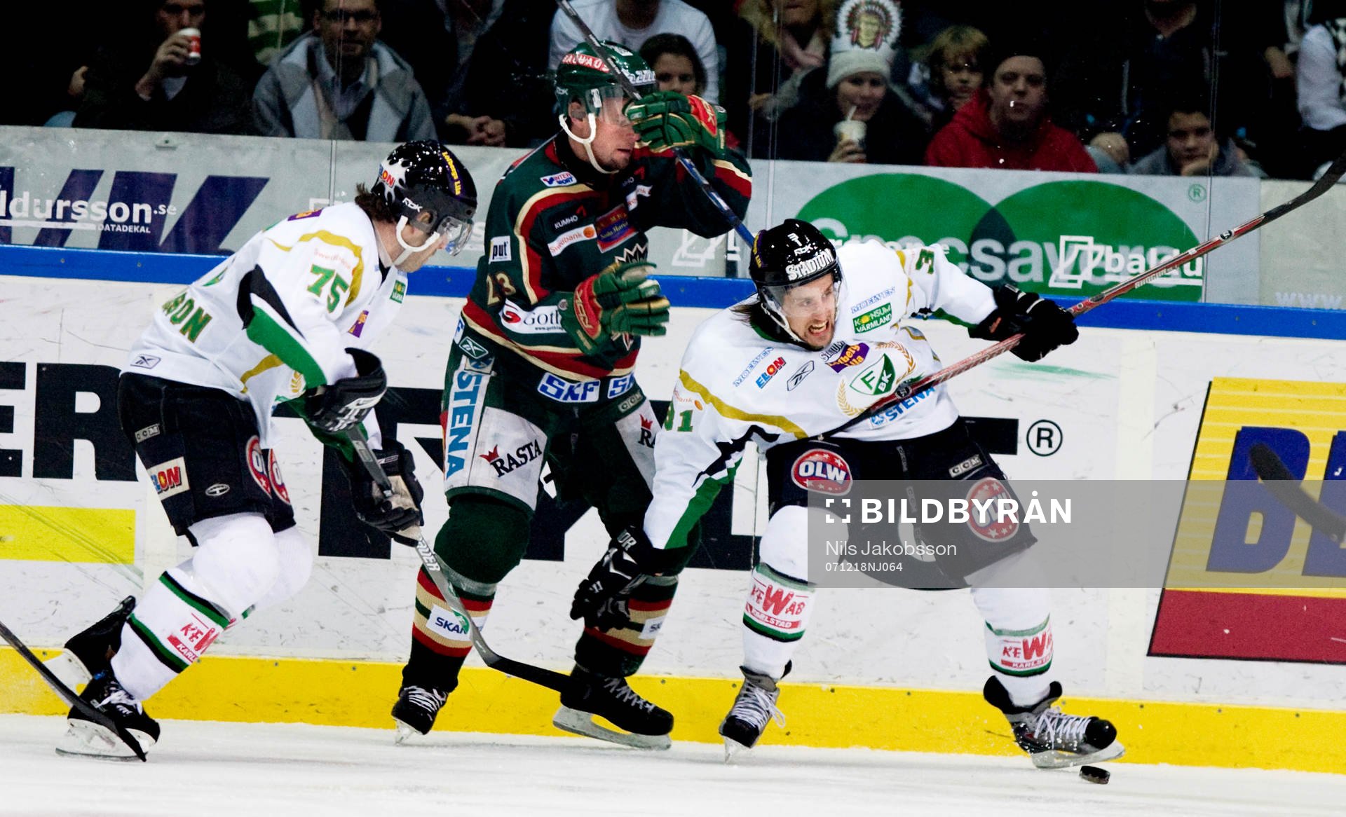 Mathias Johansson, Färjestad, Ronnie Sundin, Frölunda,