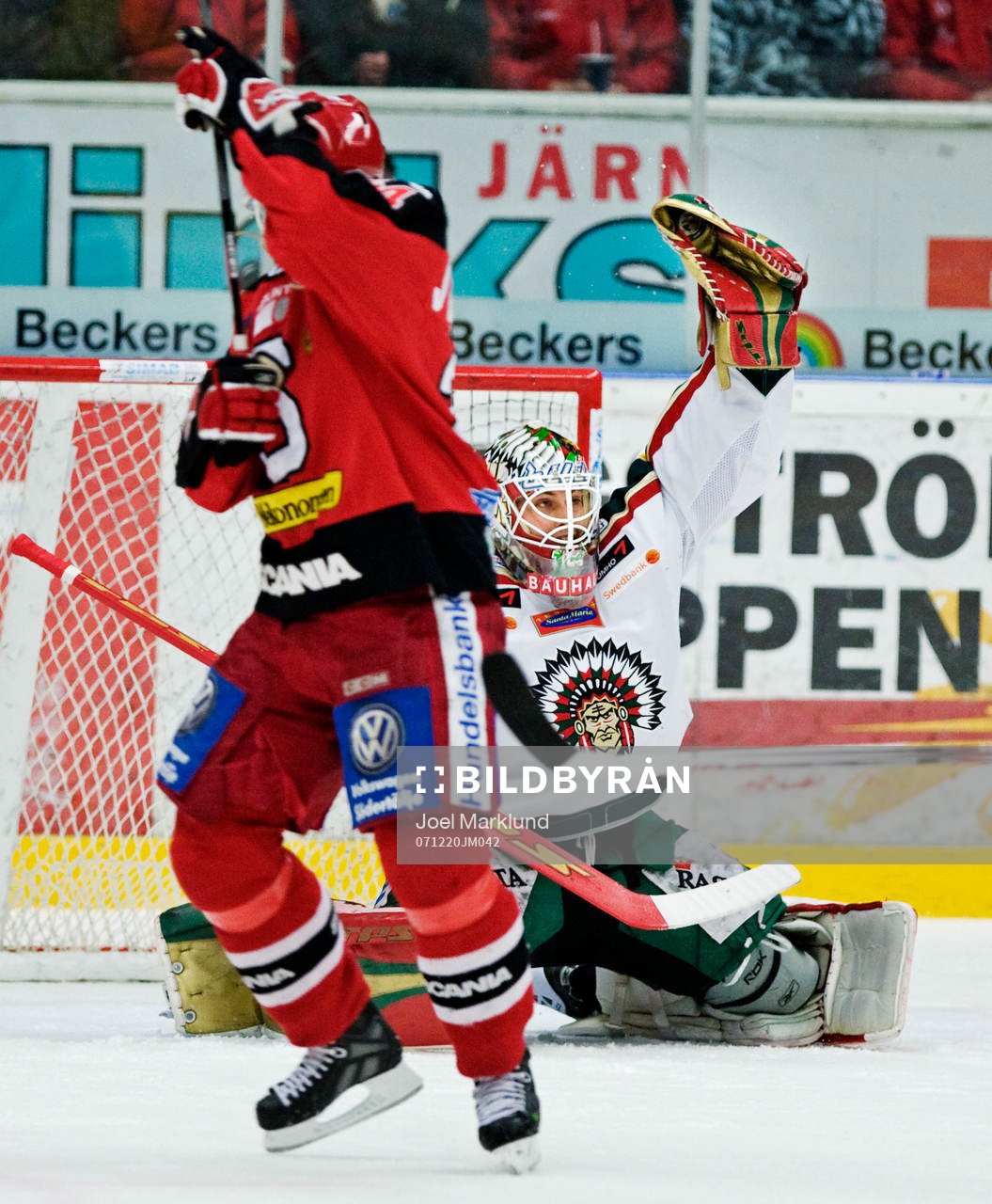 Joel Gistedt, målvakt, Frölunda, kom in i andra perioden