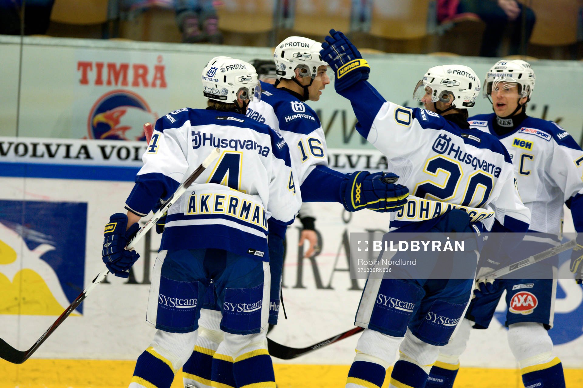 Jonas Johansson, HV71 1-0 (jubel)