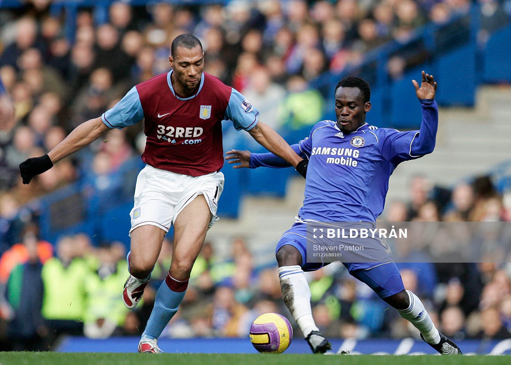 Michael Essien, Chelsea och John Carew, Aston Villa