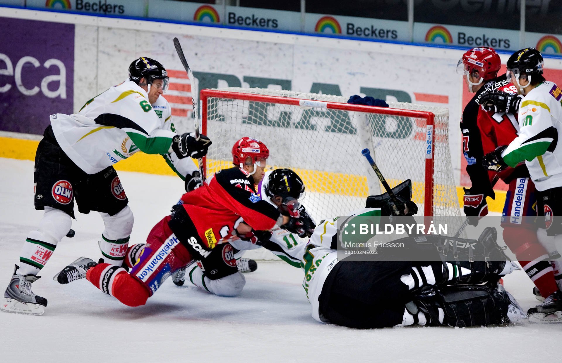 Fabian Brunnström, Färjestad, trycker till Robert
