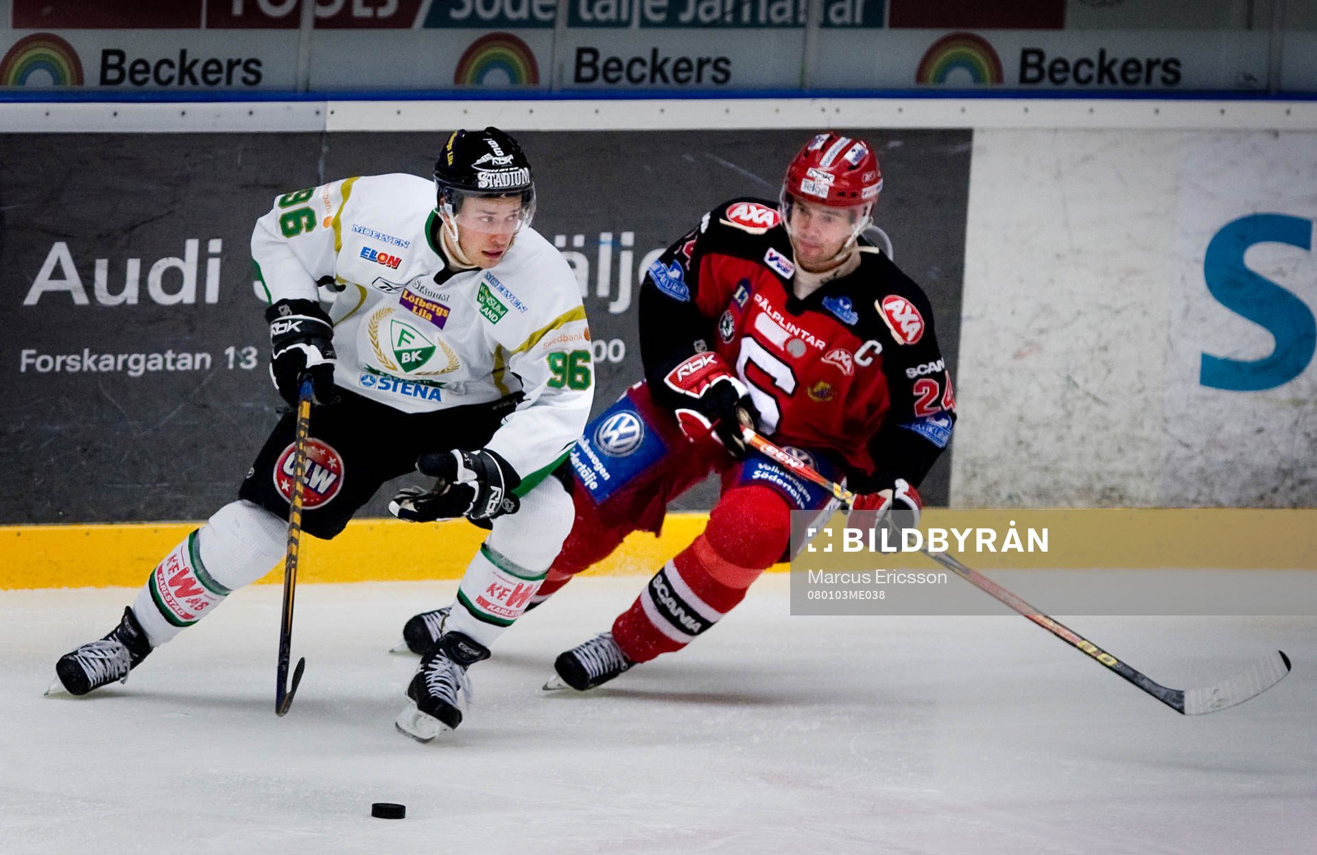 Fabian Brunnström, Färjestad, och Jörgen Bemström,