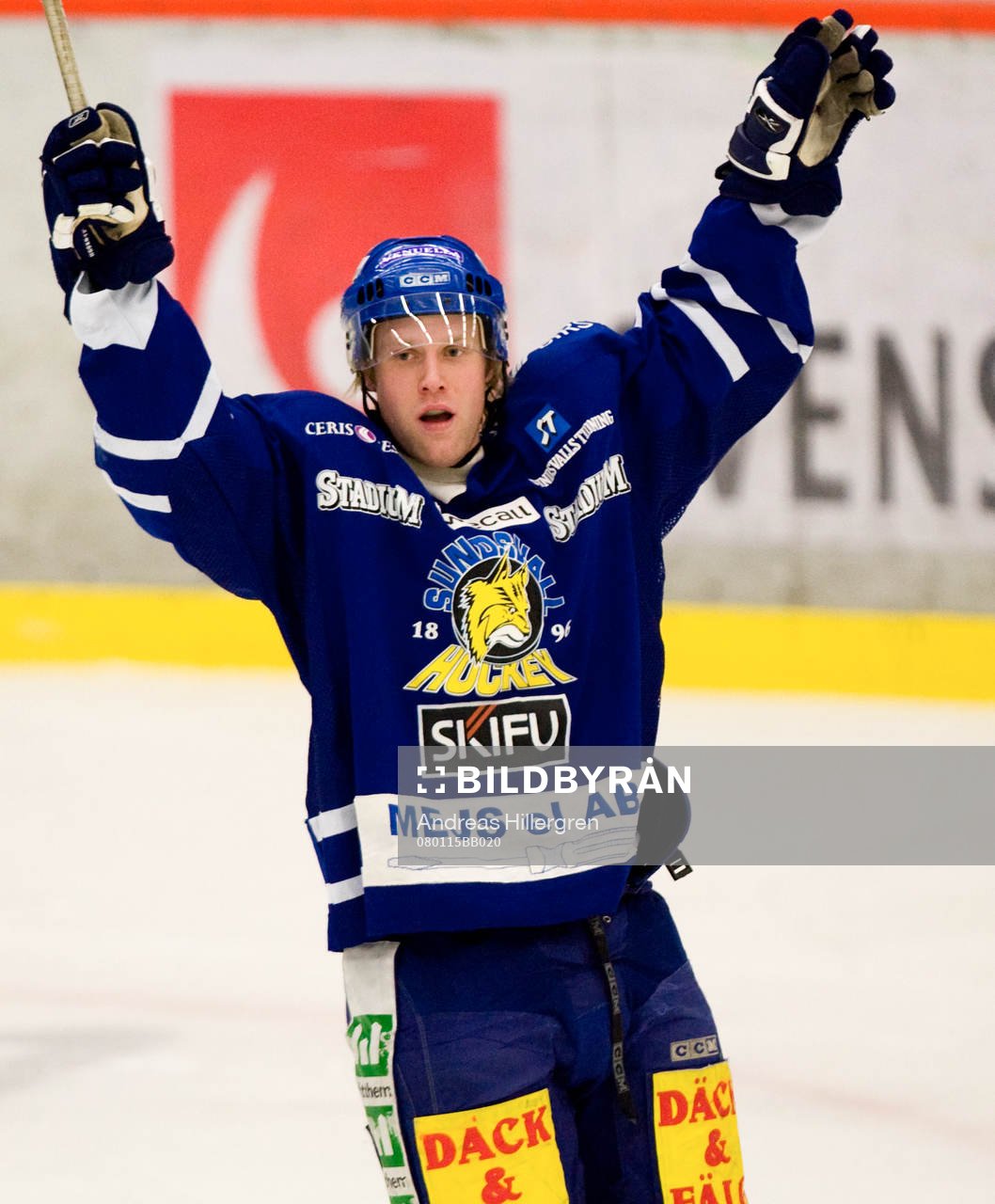 0-1 jubel av målskytt Niklas Johansson, Sundsvall