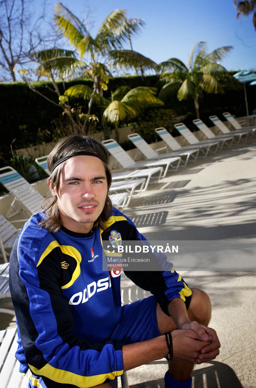 Mikael Lustig på spelarhotellet