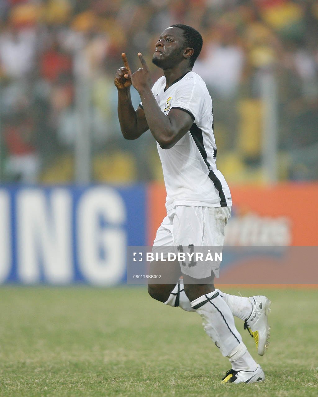 Sulley Muntari, Ghana. Glädje. Jubel