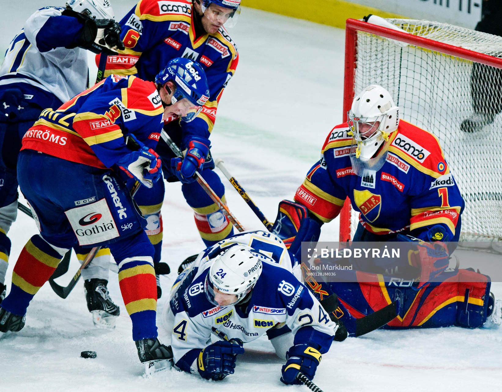 Kaos när David Printz, Djurgården, och Jan Hrdina, HV71,