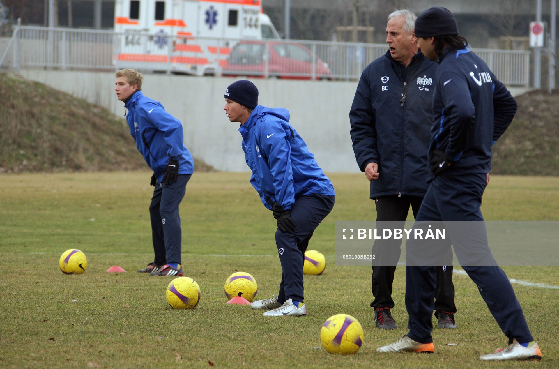 Florian Stahel, Dusan Djuric, Bernard Challandes, tränare