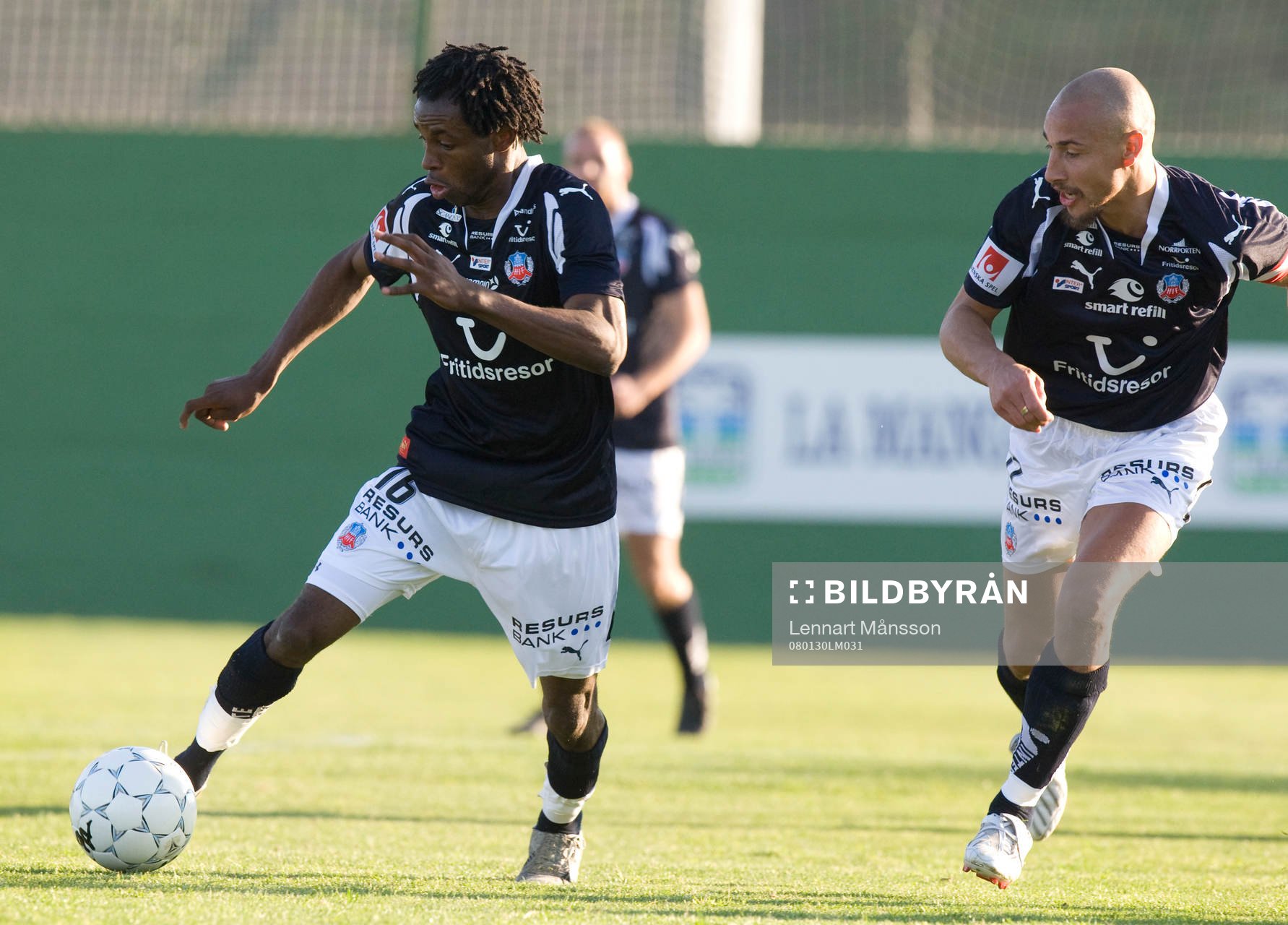 Anfallsparet René Makondele och Henrik Larsson