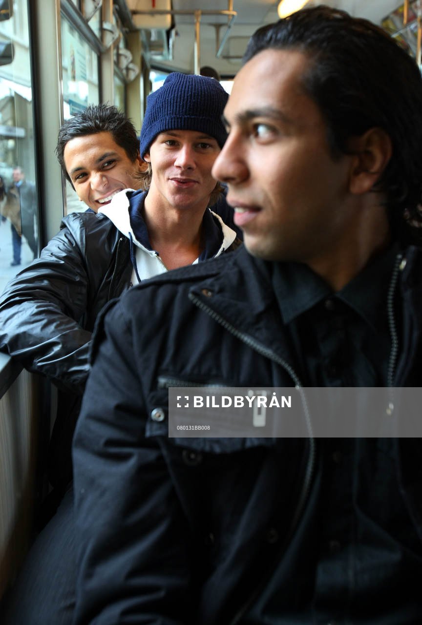 Emra Tahirovic, Dusan Djuric och Andres Vasquez åker