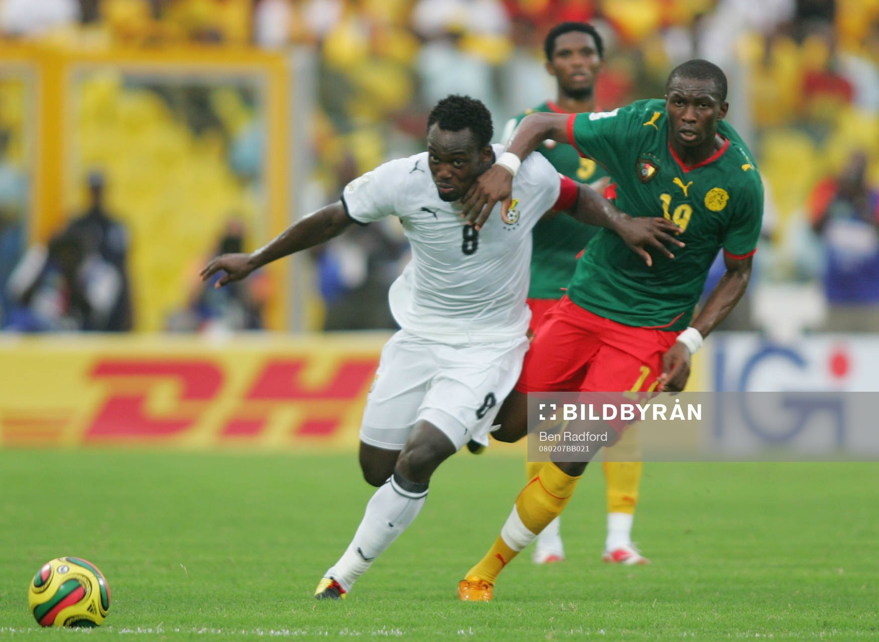  Michael Essien, Ghana och Stephane Mbia Etoundi, Kamerun
