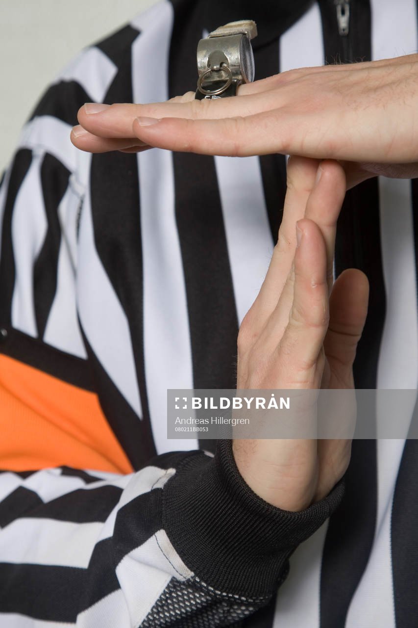 Ishockey, domare, Time-Out, tecken