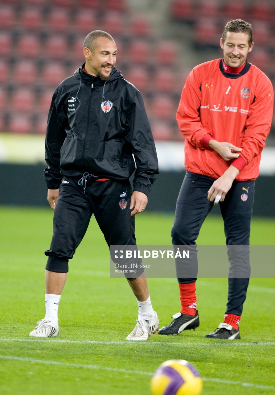 Henrik Larsson och Daniel Andersson (målvakt)