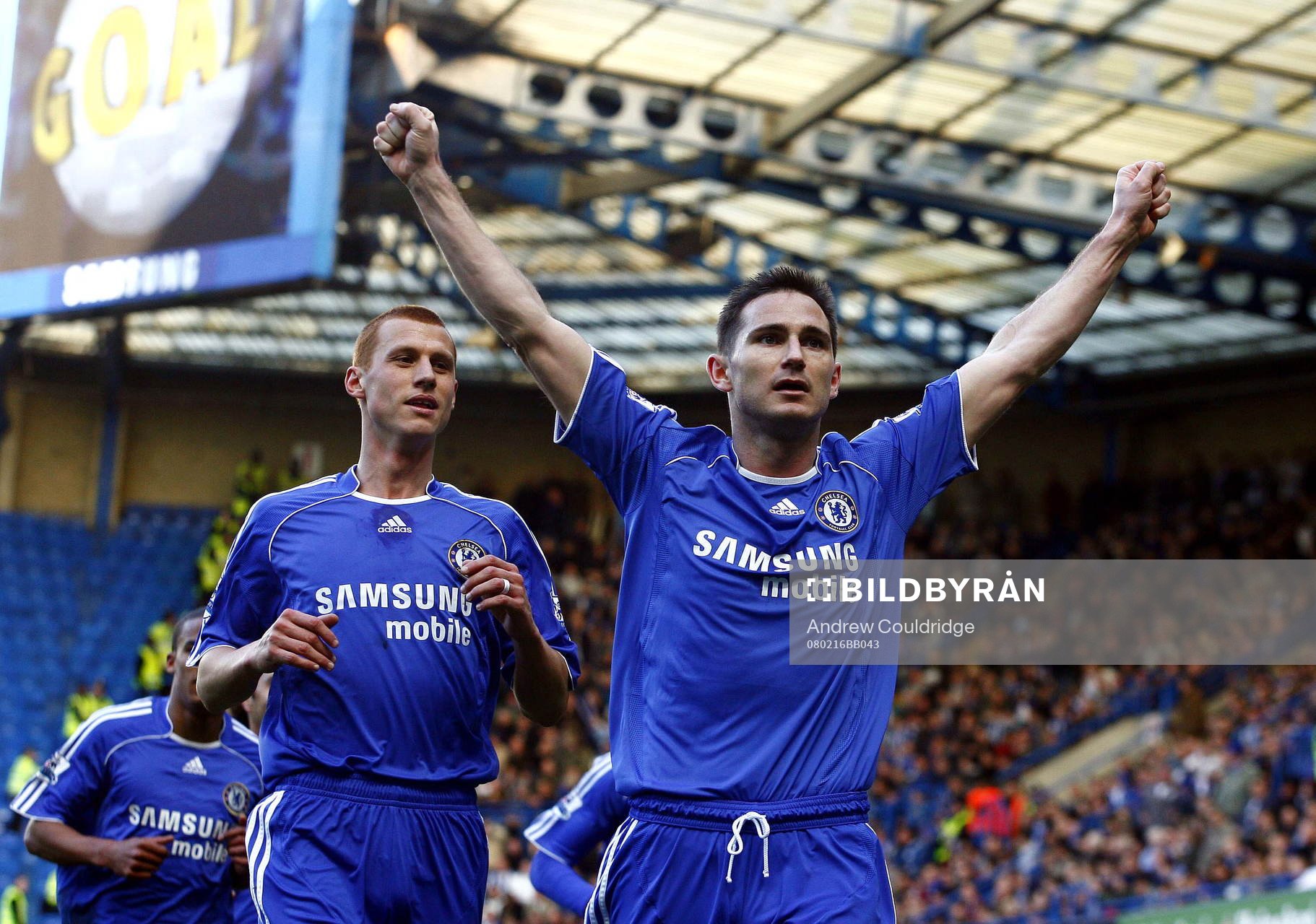 Steve Sidwell och Frank Lampard, Chelsea (Jubel)