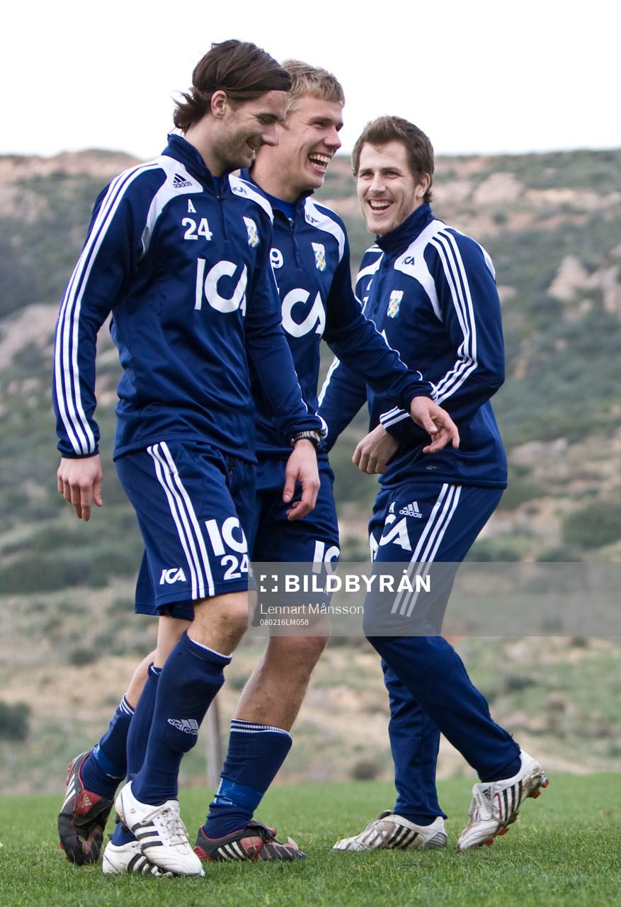 Jonathan Berg, Pontus Wernbloom och Tobias Hysén har skoj