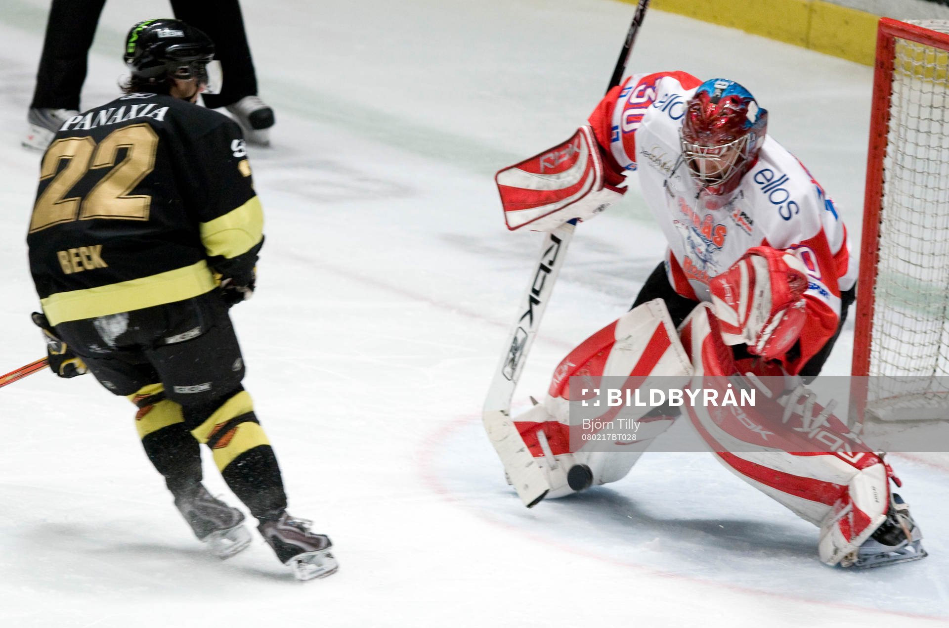 Mattias Beck, AIK, och Gustaf Wesslau, målvakt, Borås,