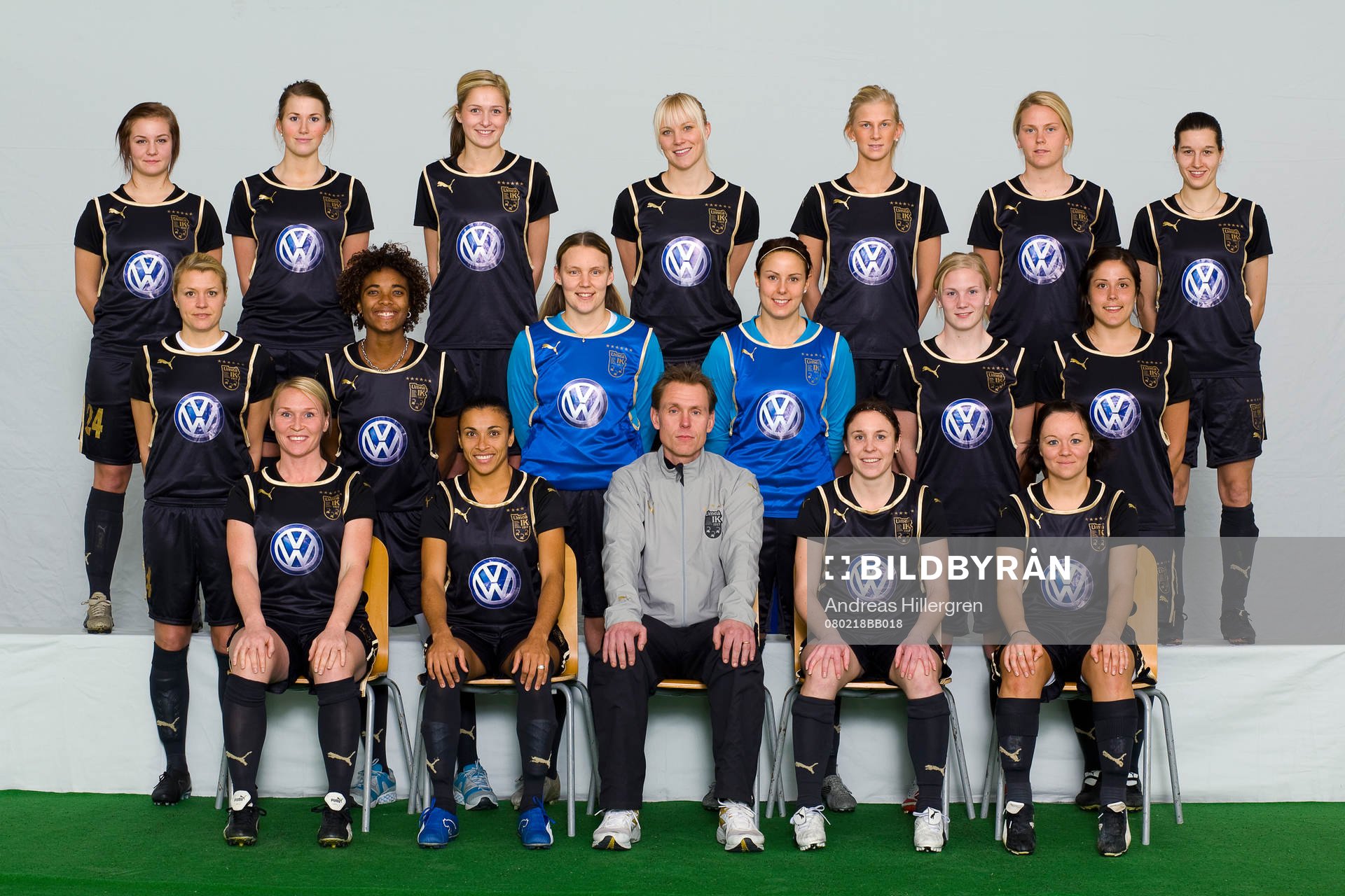 Fotboll, dam, damallsvenskan, Umeå IK, Lagbild: