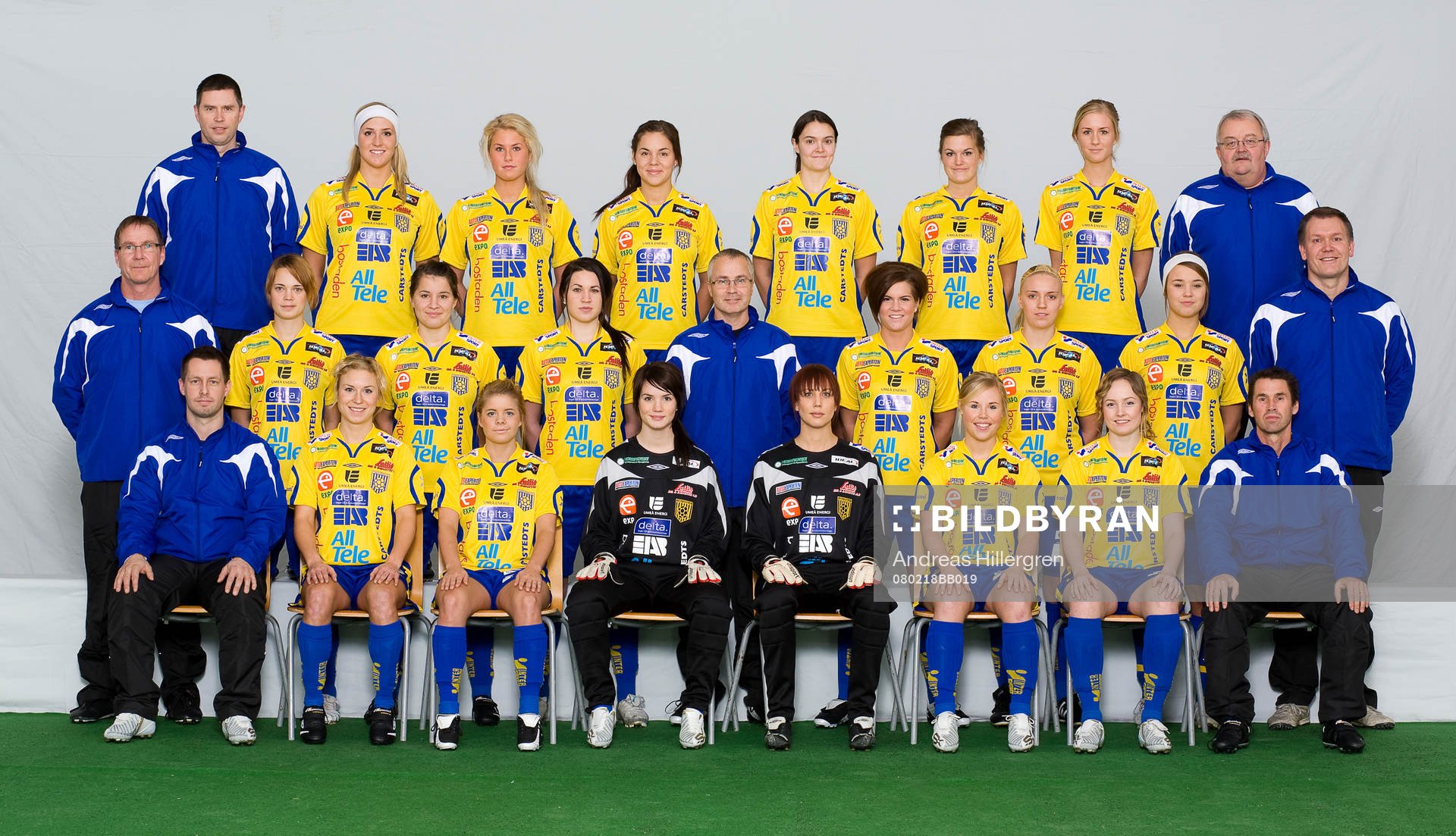 Fotboll, dam, damallsvenskan, Umeå Södra, Lagbild: