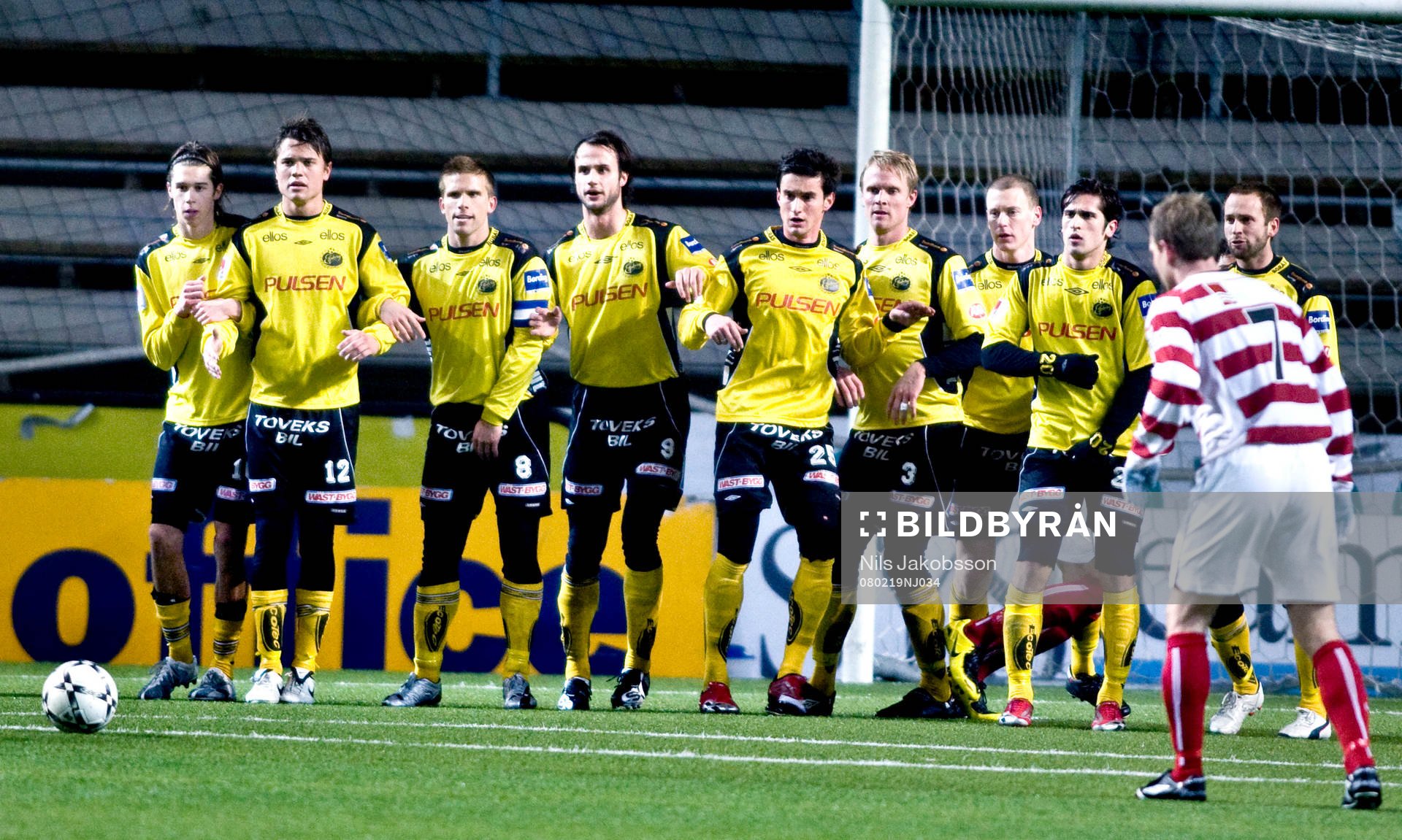  Daniel Nordmark, Joakim Sjöhage, Anders Svensson, Helgi Danielsson, Elmin Kurbeqovic, Johan Sjöberg, Andreas Augustsson, Emir Bajrami, Mathias Florén, Elfsborg, mur, murar, frispark.