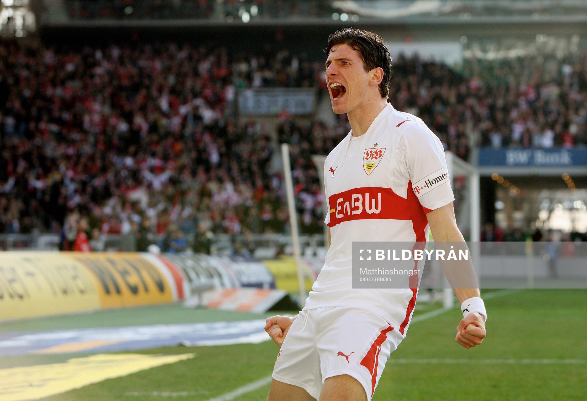   Mario Gomez, jubel efter mål.