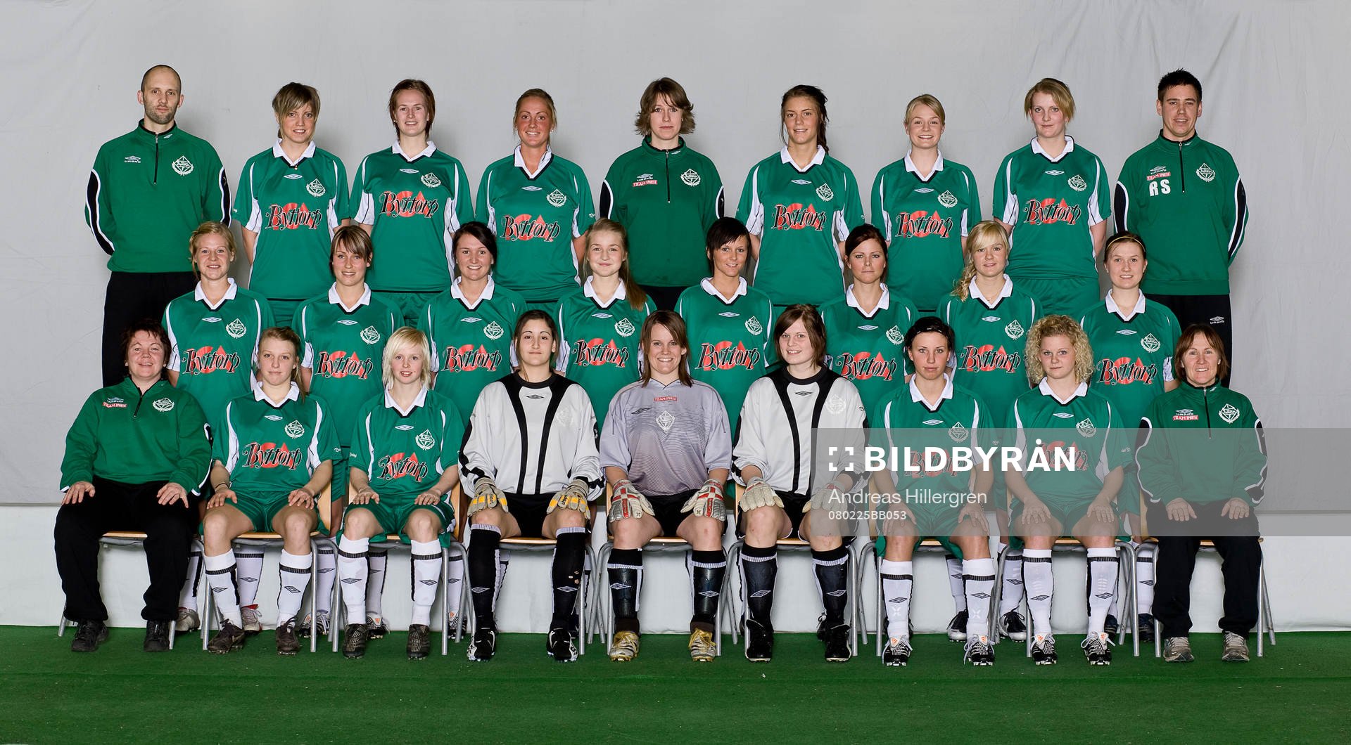Fotboll, dam, söderettan, Byttorp, Lagbild