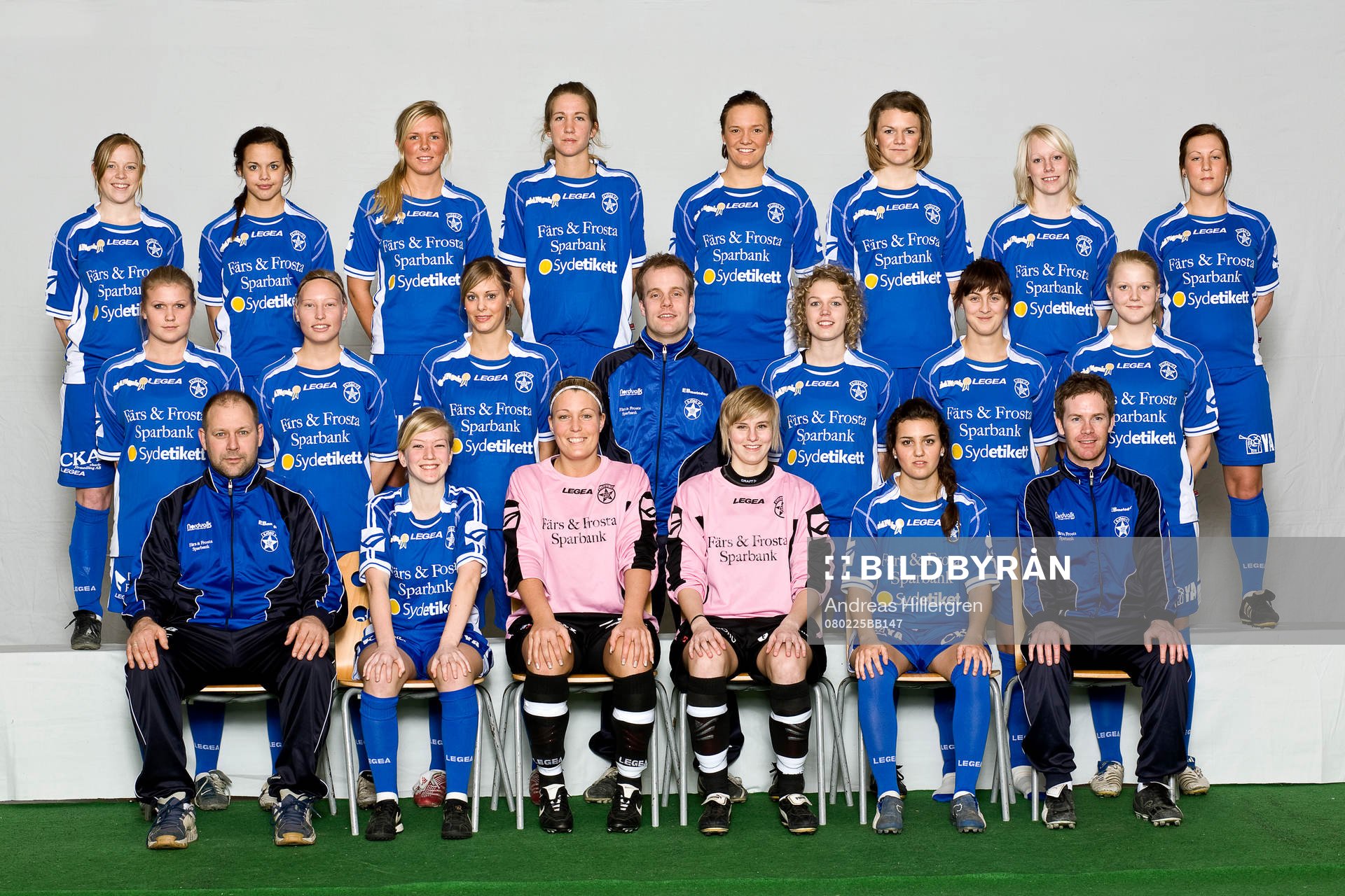 Fotboll, dam, söderettan, Sjöbo, Lagbild