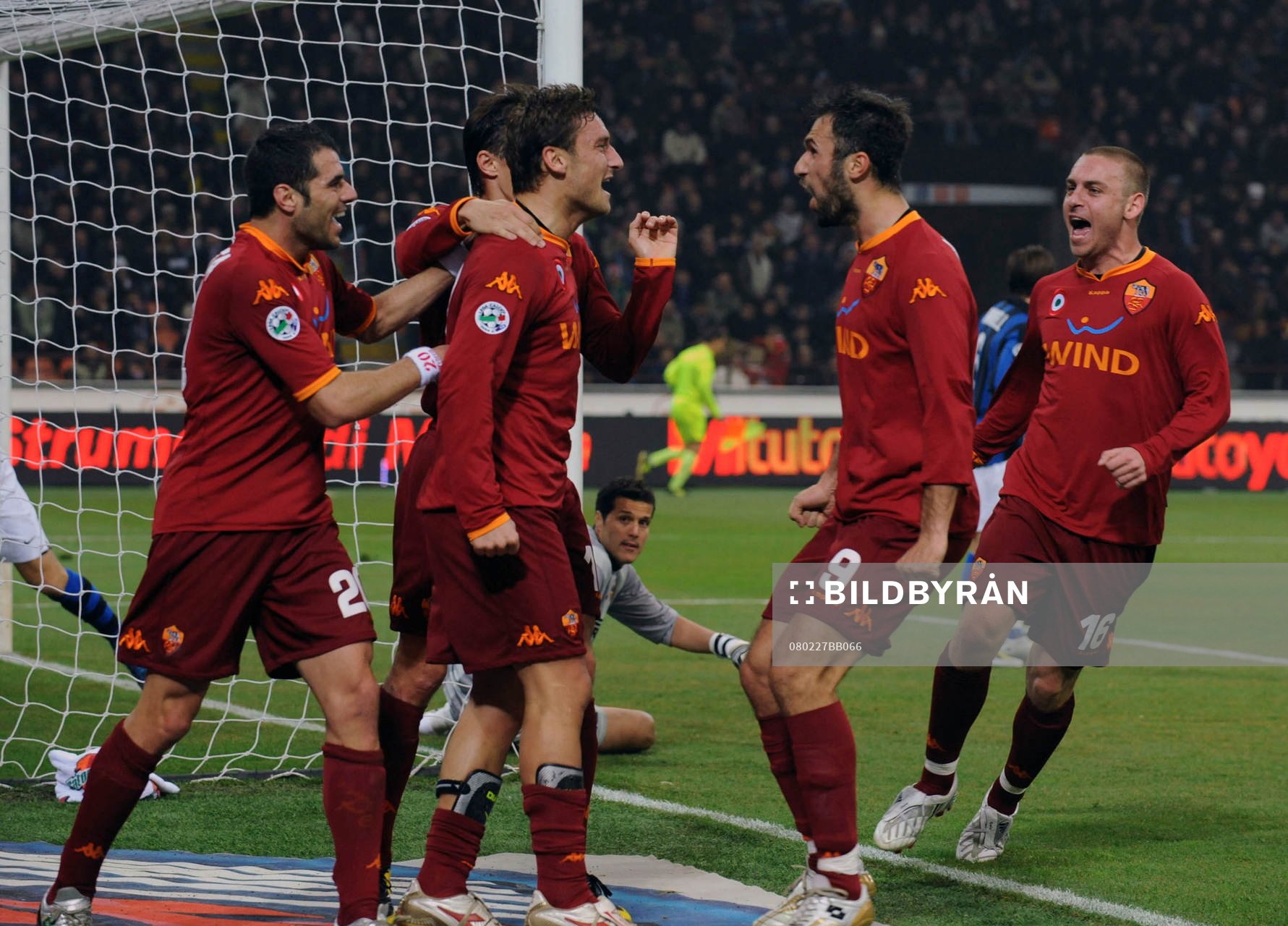 TOTTI och GOLINTER, ROMA, jubel