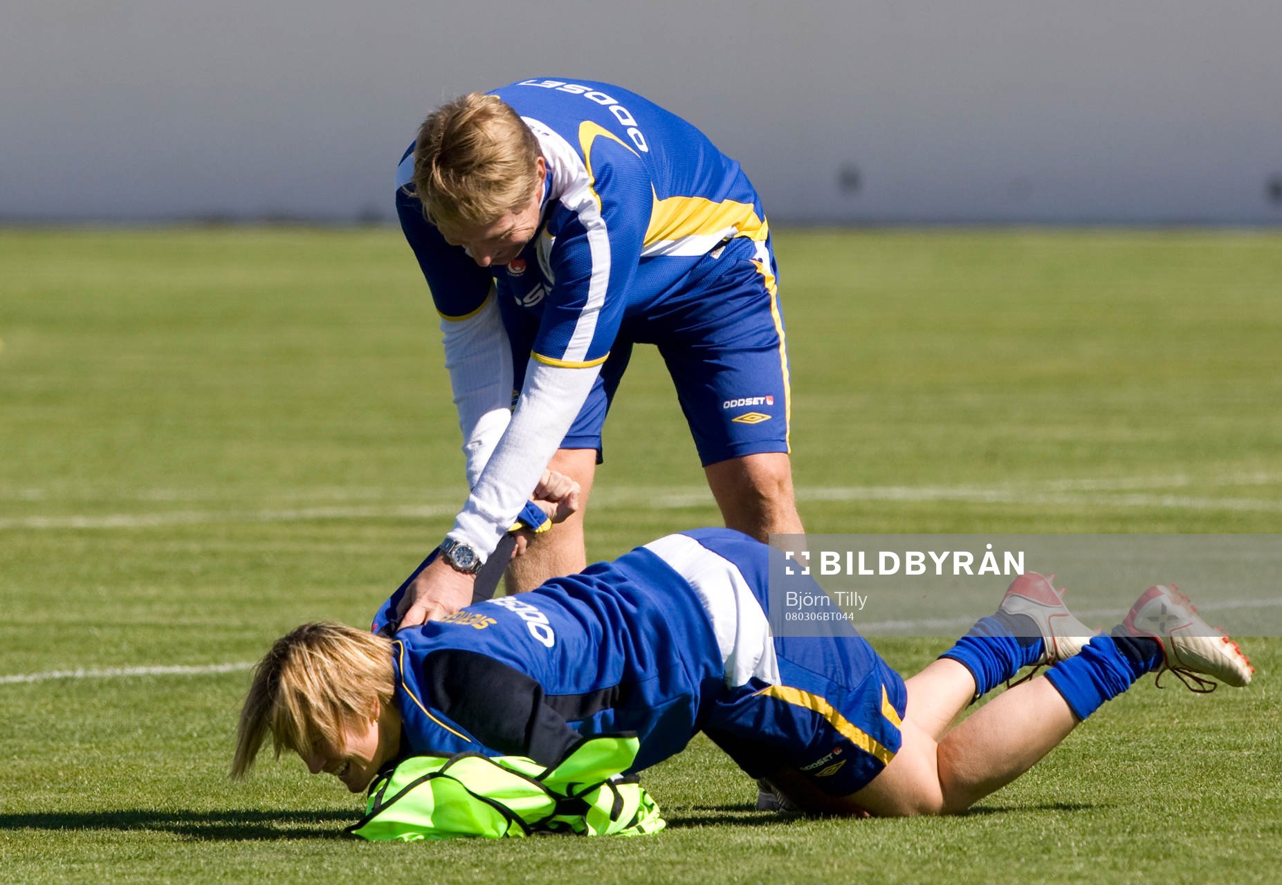 Thomas Dennerby, förbundskapten och Lilie Persson, ass