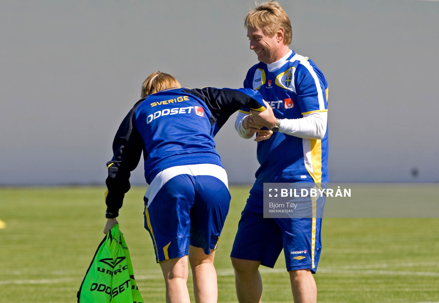 Thomas Dennerby, förbundskapten och Lilie Persson, ass