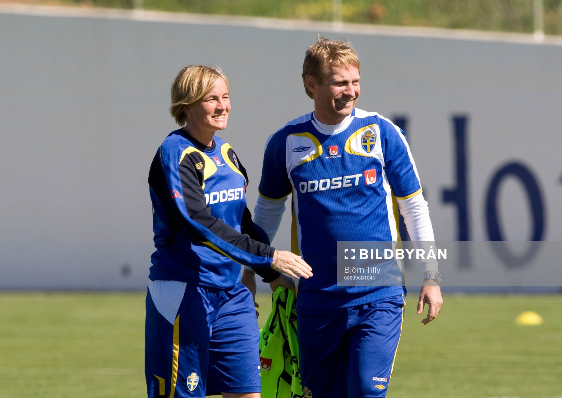 Thomas Dennerby, förbundskapten och Lilie Persson, ass