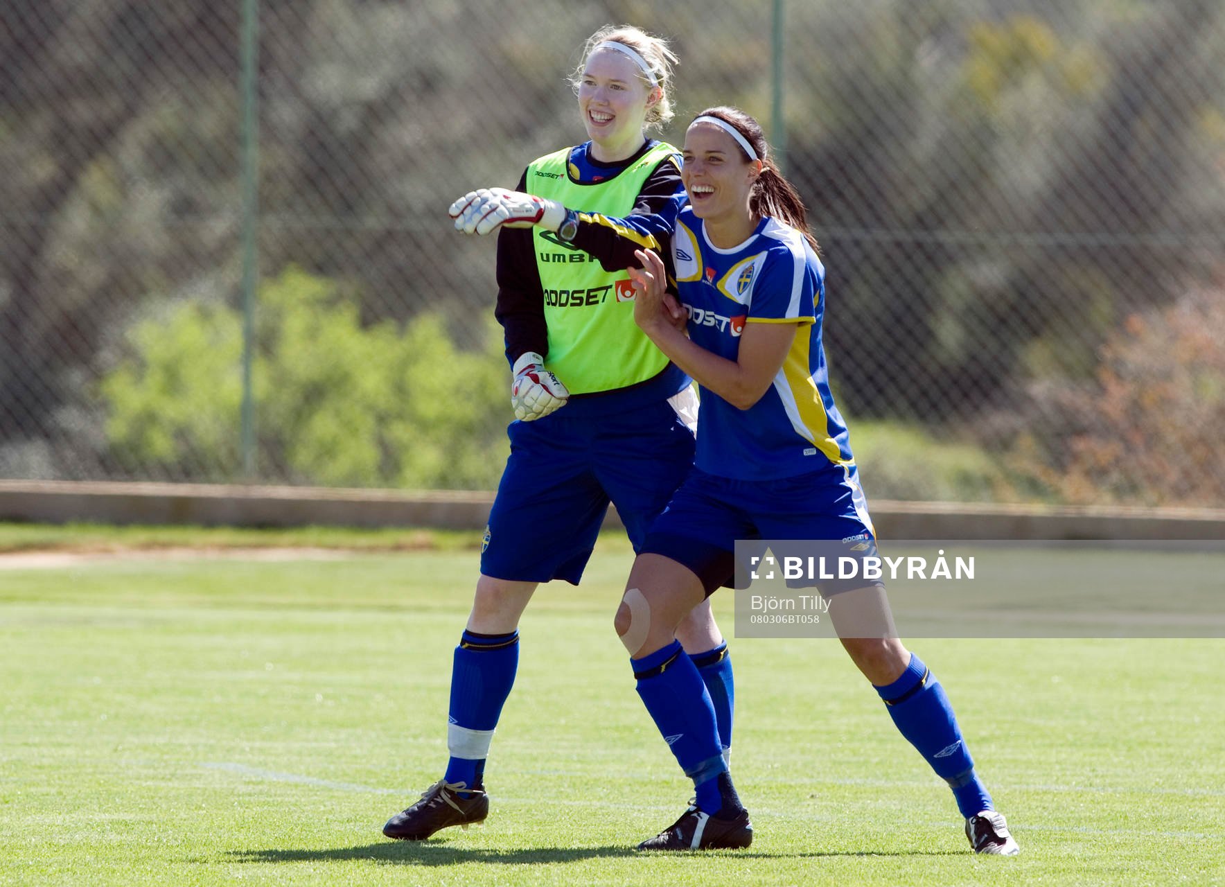 Hedvig Lindahl, målvakt och Jessica Landström