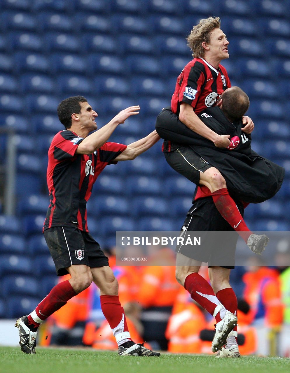 Jimmy Bullard, Danny Murphy och Paul Stalteri, jubel