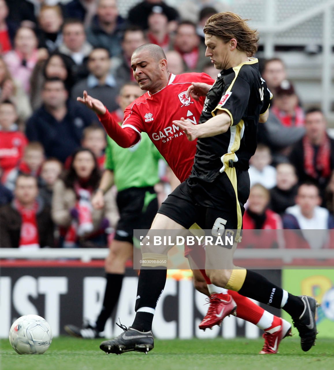 Afonso Alves, Middlesbrough och Glenn Loovens, Cardiff, i