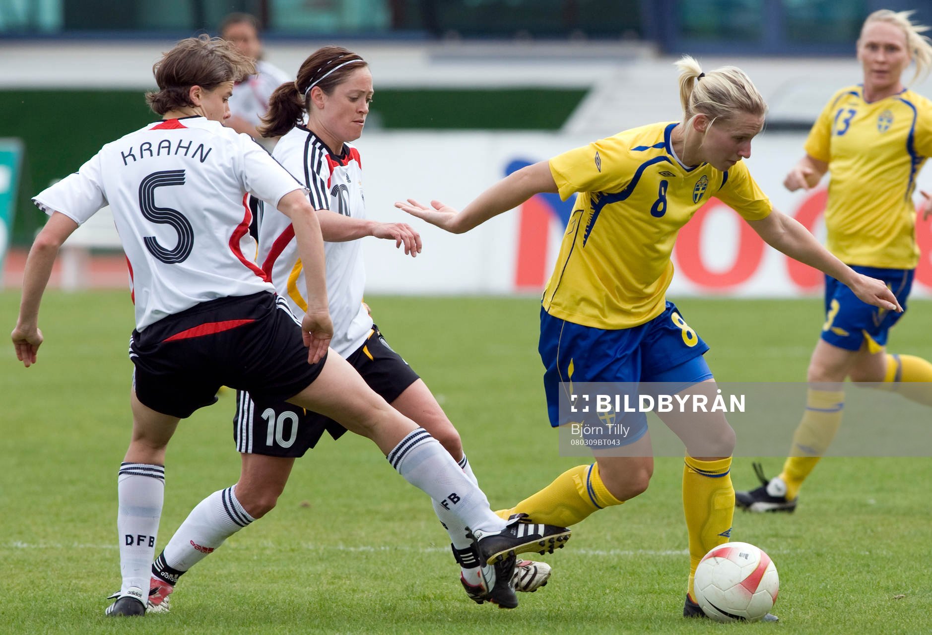 Annike Krahn, Renate Lingor, Tyskland, och Maria Aronsson,
