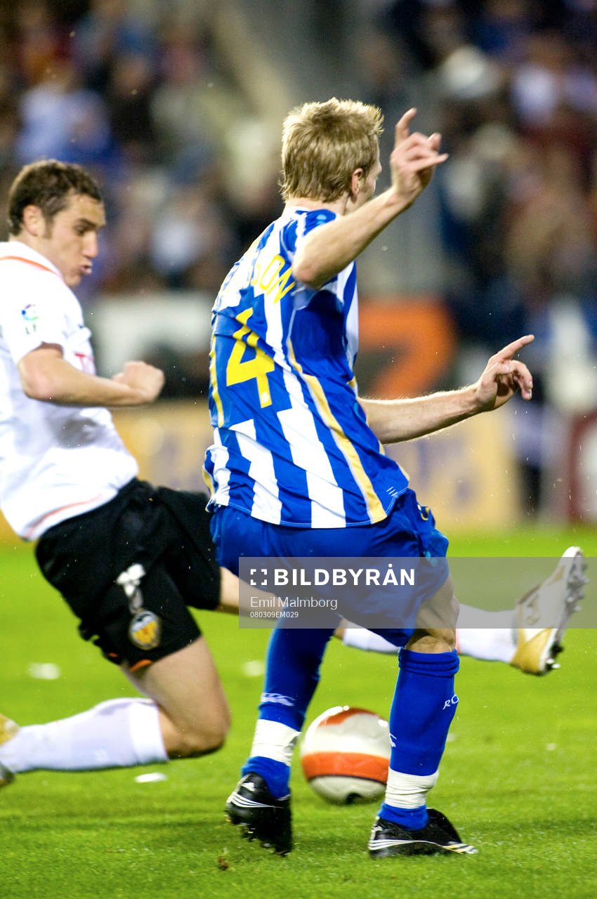  Christian Wilhelmsson, Deportivo La Coruna. Inlägget som blev till 2-2.