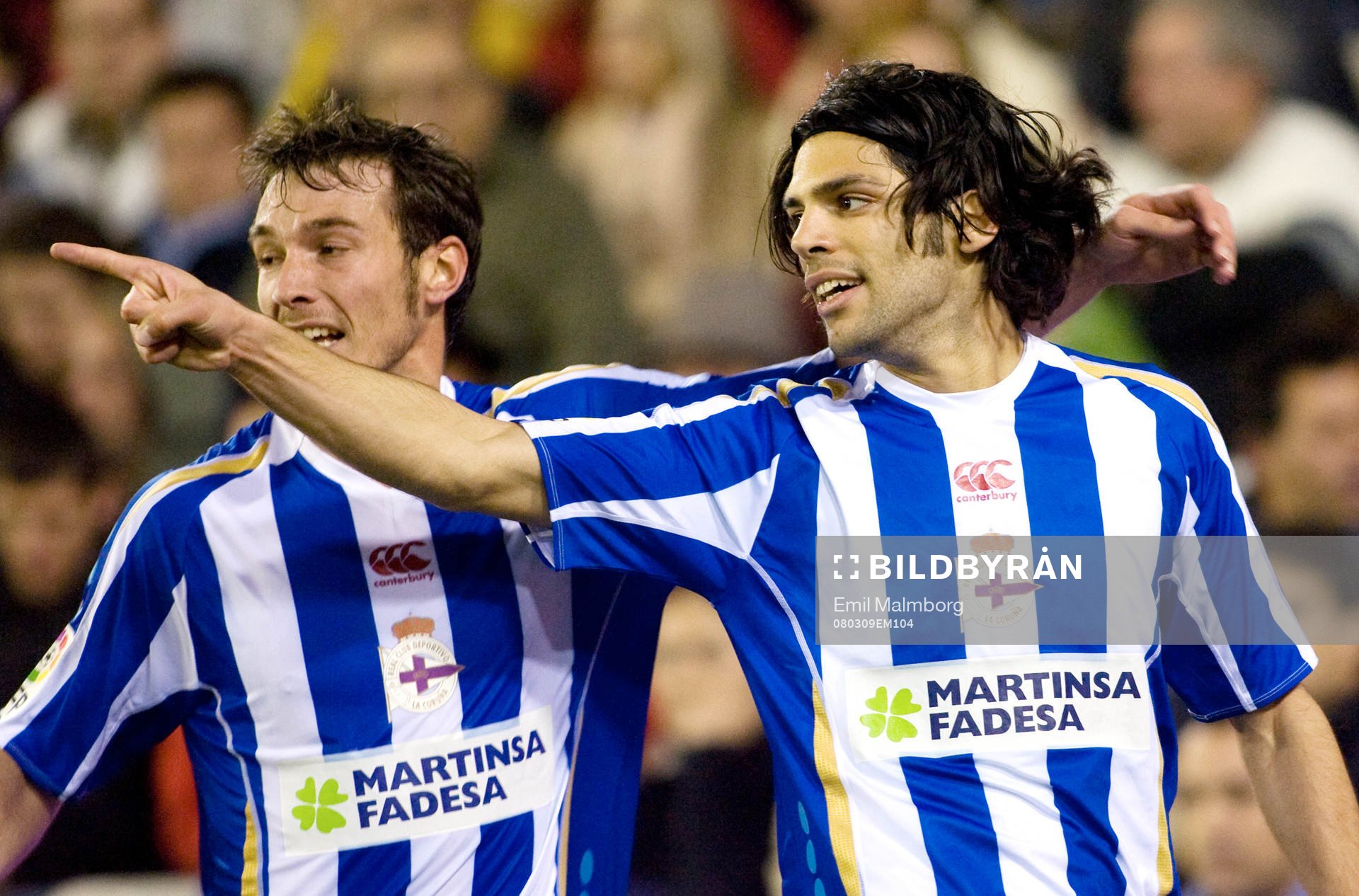  Àngel Lafita Castillo, Deportivo. Jubel efter hans 2-2 mål.
