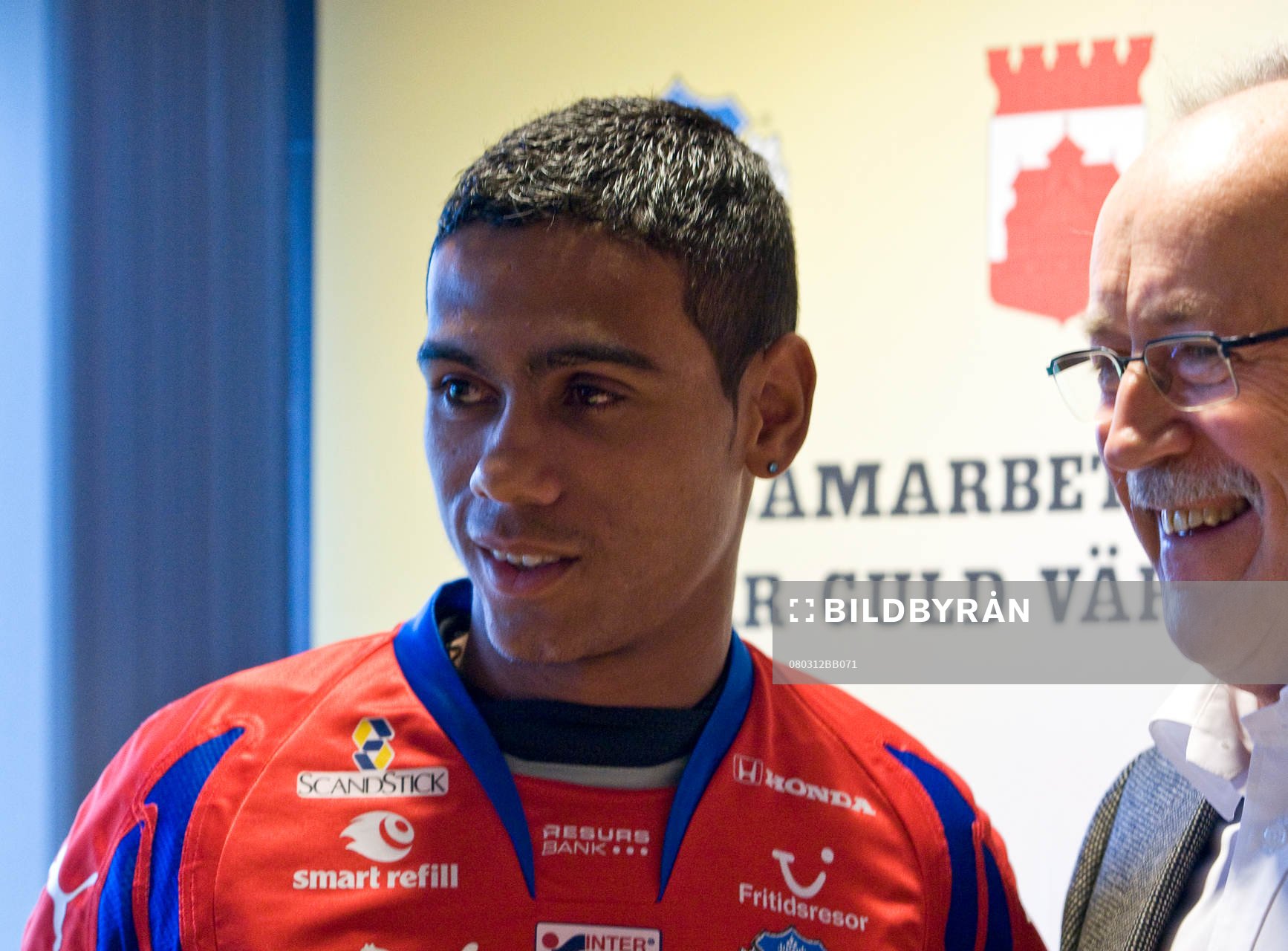 Denilson och en nöjd Sten-Inge Fredin, ordförande