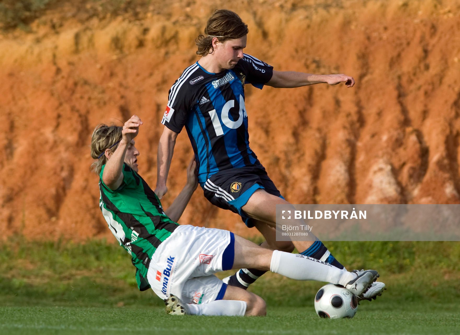Markus Halsti, GAIS, och Sebastian Rajalakso, Djurgården