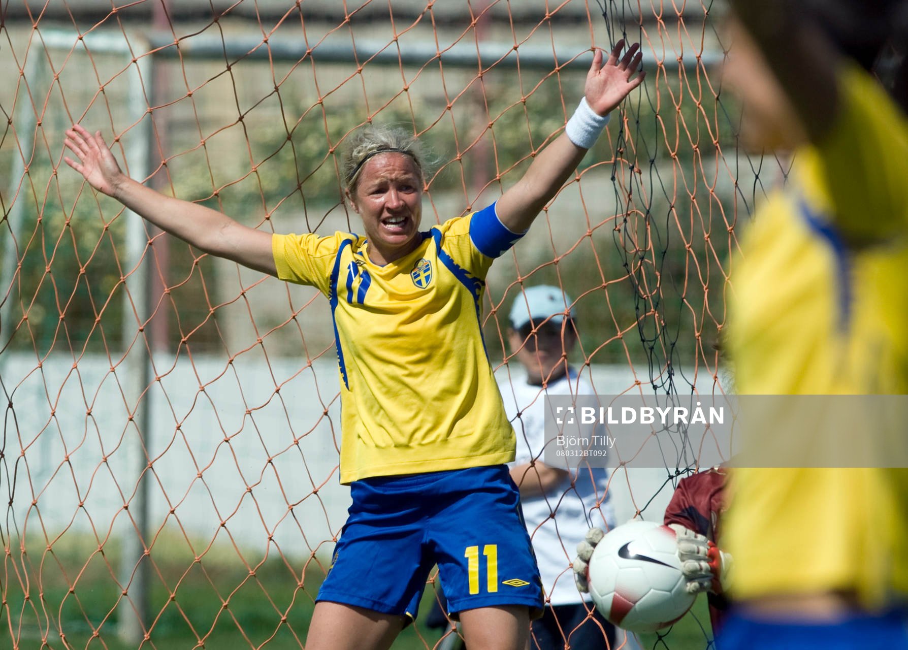   Victoria Svensson, Sverige, jubel efter 2-0.
