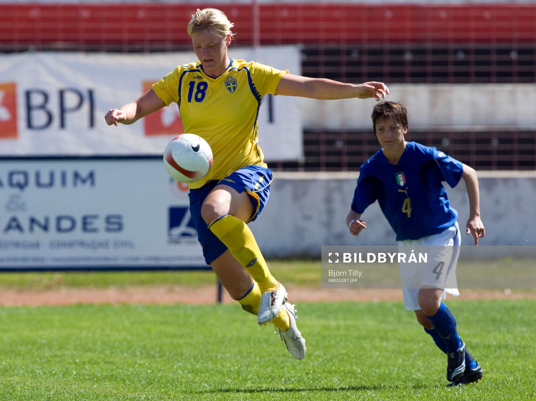 Nilla Fischer, Sverige, och Alessia Tuttino, Italien