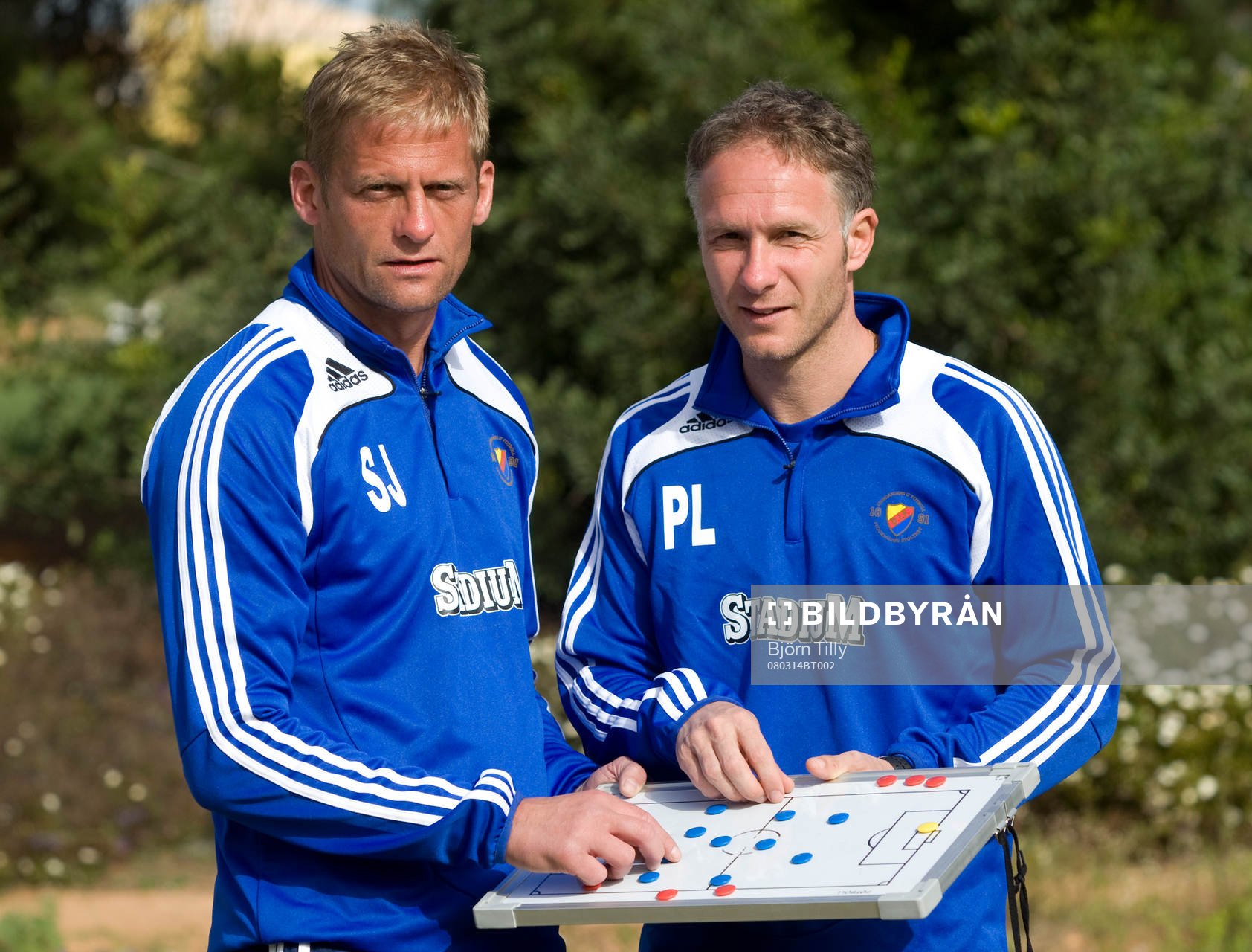 Siggi Jónsson, tränare och Paul Lindholm, assisterande