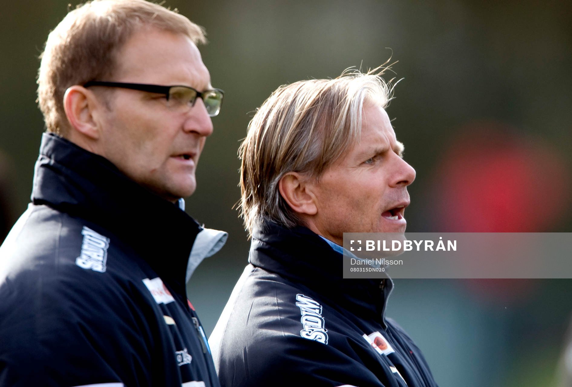 Hans Gren, ass. tränar Malmö och Roland Nilsson, tränare