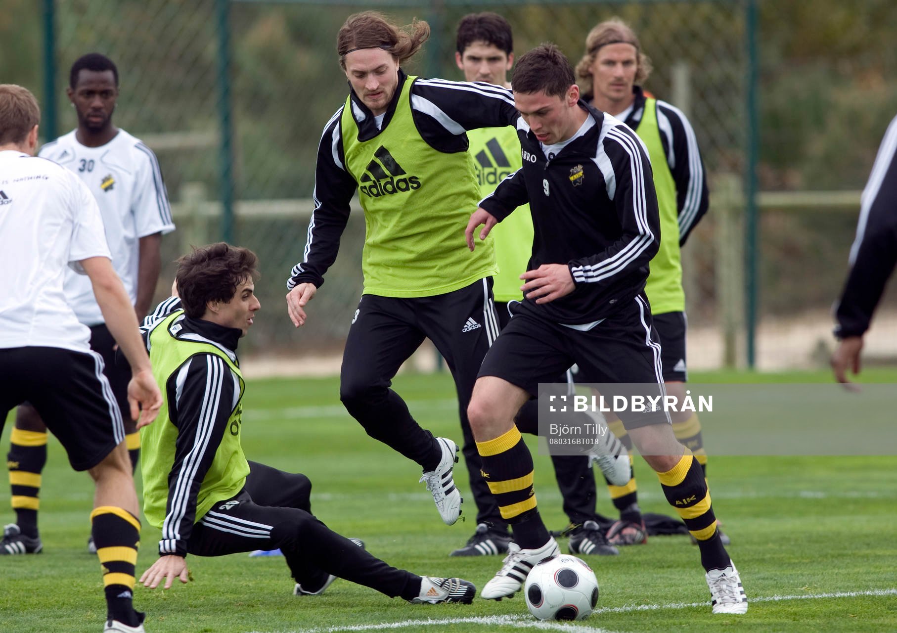 Daniel Mendes, AIK, Mats Rubarth, AIK, och Miran Burgic, AIK