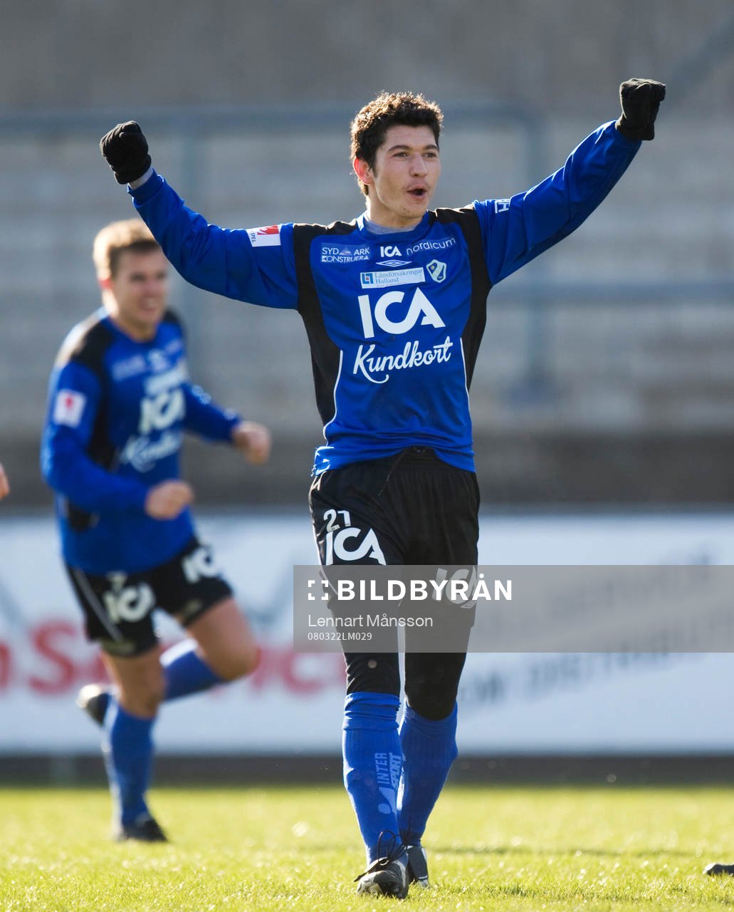 1-1, jubel i Halmstad, Anel Raskaj jublar,