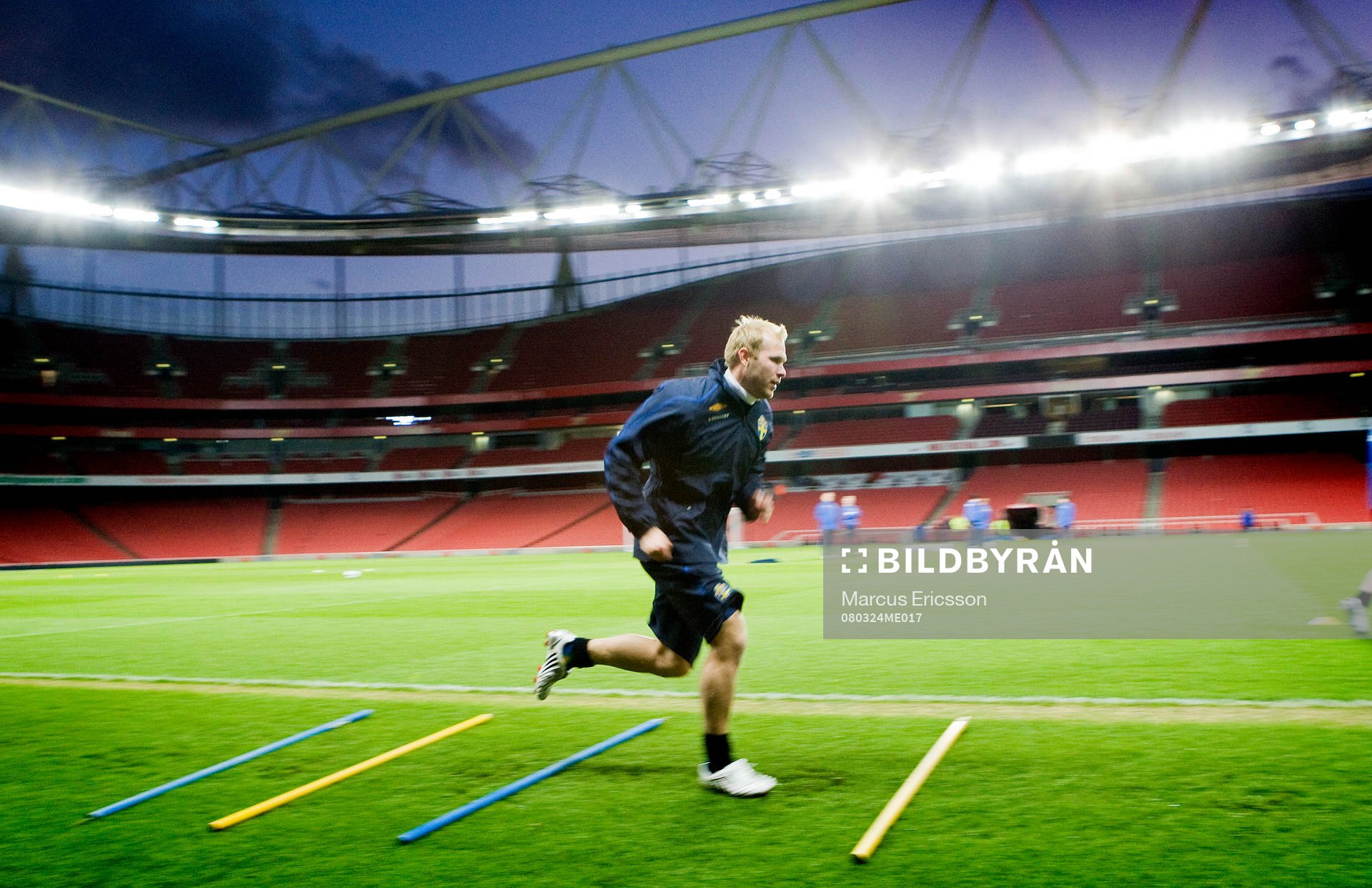 Träning på The Emirates Stadium i London